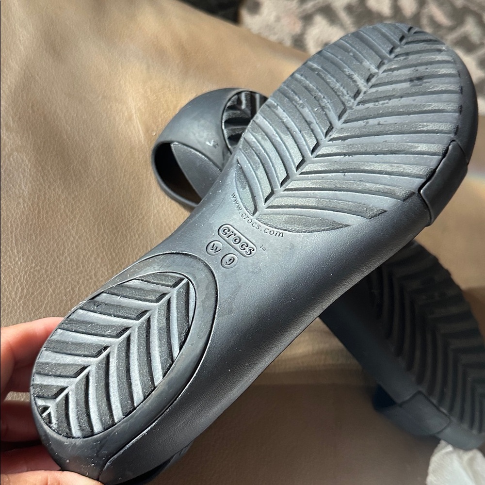 CROCS Women’s Black Sandals - Picture 6 of 12